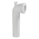 Wirquin 71060201 Pipe wc rigide coudée, mâle, longue, à coller D100 mm, avec piquage pour évacuation toilette, blanc