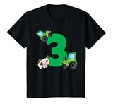 Youth 3rd Birthday T-Shirt Boys Tractor Farmer 3 Years Birthday T-Shirt