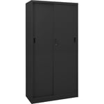 Maisonchic - Armoire de rangement, Armoire de bureau, Meuble rangement de bureau et porte coulissante anthracite 90x40x180 cm pks17604