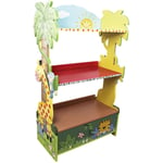 Bibliothèque enfant Sunny Safari en bois pour rangement de livres jouets W-8268A - Jaune