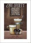 The Art Group Cafe Society Mandy Pritty Art Print, Paper, Multi-Colour, 50 x 70 x 1.3 cm