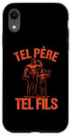 Coque pour iPhone XR Tel père tel fils accessoire musculation bodybuilding humour