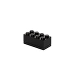 Room Copenhagen, LEGO Mini Box - 1.8 x 3.6 x 1.7 in - Brick 8, Black