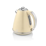 Swan Retro Style Jug Kettle Stainless Steel 1.5L 3000W Cream SK19020CN