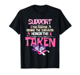 Breast Cancer Support Admire Honor Breast Cancer Awareness T-Shirt