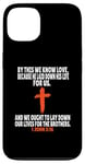 Coque pour iPhone 13 1 Jean 3:16 Écritures des versets de la Bible