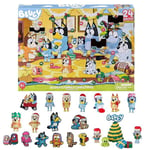 Bluey Christmas Advent-kalenteri, 24 päivän lähtölaskentakalenteri Bluey Figures Doll Surprise Blind Box