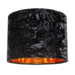 Modern Crushed Velvet Lamp Shade with Shiny Paper Inner