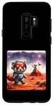 Coque pour Galaxy S9+ Red Panda Astronaute Exploring Planet. Alien Rock Space
