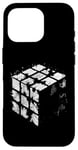 Coque pour iPhone 16 Pro Illustration de journal Magic Cube – Vintage Cube Lover