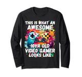 Gaming Vintage 10th Birthday 10 Ten Year Old Boy Girl Gamer Long Sleeve T-Shirt