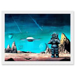 Forbidden Planet Space Stars Sci Fi USA A4 Artwork Framed Wall Art Print