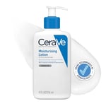 CeraVe Moisturising Lotion, with hyaluronic acid and 3 essential ceramides, Daily Face & Body Moisturiser for Dry to Very Dry Skin (Packaging may vary) 236 ml (Pack of 1)