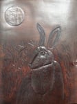 HARE & MOON - Pagan Wicca Handmade Leather Journal Diary Book of Shadows