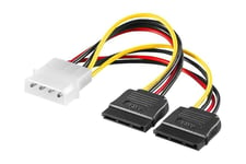 Goobay SATA Power Adapter 4Pin - 2x15Pin Molex