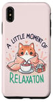 Coque pour iPhone XS Max idee cadeau citation drôle relaxation design chat kawaii