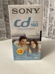 📼New Sealed 3 Pack Sony CD 180 Minute 3 Hour Blank VHS VCR Video Cassette Tapes