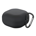 Samsung Galaxy _Buds 2/Pro/Live Silikon Fodral Med Krok - Svart Black Svart