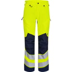 FE Engel stretchbyxor 2544, High-Vis, klass 2, gul/blå, storlek K88