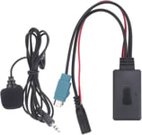 Kit Voiture Bluetooth 5.0 Adaptateur AUX avec Câblage de Microphone de 59,1 Pouces Convient pour Alpine KCE-236B / CDA-9852 / E(Q874)