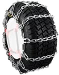 Security Chain Company Max Trac 1061556 Lot de 2 chaînes en zinc très résistantes pour pneus de souffleuse à neige et tracteurs de jardin, pour la neige, la glace et la boue