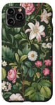 Coque pour iPhone 11 Pro Fleurs sauvages botaniques Boho vert olive