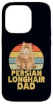 Coque pour iPhone 14 Pro Persian Long Hair Cat Dad Retro Vintage Style Cool Cats Lover