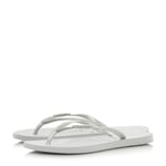 Havaianas Womens Ladies - Slim Metallic Logo Flip Flop - Grey - Size EU 35