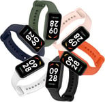 6pcs Bracelet Compatible Avec Redmi Band 2 Accessoires Pour Montres Xiaomi Redmi Smart Band 2 Bracelets Sport En Silicone Redmi Smart Band 2 Bracelet[Dzb130545]