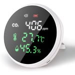 Moniteur de CO2, Capteur de CO2 Moniteur de Qualité de L'air Intérieur pour CO2 Température Humidité avec Écran LCD et Fonction Alarme - Plage De 400