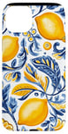 Coque pour iPhone 15 Plus Blanc moderne Paisley Côte italienne avec citrons Amalfi de