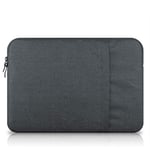 ZYDP Vertical Laptop Sleeve Case Bag Cover with Front Pocket for MacBook Pro Air, Notebook (Color : Dark gray, Size : 15 inch)