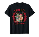 Mooey Christmas Cute Santa Highland Cow Xmas Tree Pajamas T-Shirt