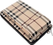 Oem Snygg Mobiltelefonväska Beige Check