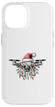 Coque pour iPhone 14 Drone Pilot Quadcopter RC Chapeau de Noël