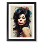 Amy Winehouse Classicism Framed Wall Art Print, Ready to Hang Picture for Living Room Bedroom Home Office, Black A2 (48 x 66 cm)