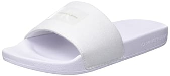 Calvin Klein Jeans Femme Claquettes Sandales de Bain, Blanc (Bright White), 39 EU