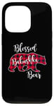 Coque pour iPhone 13 Pro Blessed Babushka Bear Red Buffalo Check Plaid Cadeau pour grand-mère