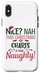 iPhone X/XS CHARIS Personalized Christmas Naughty Nice CHARIS Name Case