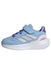 adidas Garçon Unisex Kinder RUNFALCON 5 Shoes Infants Chaussures de Course, Glow Blue/Silver Metallic/Clear Pink, 21 EU