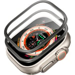 Skärmskydd för Apple Watch Ultra 2/1 49mm (2023/2022, 49 mm), Militärt Skydd, Härdat Glasskydd med Rostfritt Stål Black