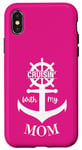 Coque pour iPhone X/XS Cruisin' With My Mom Ship Ocean Ports Sun Aging Fun Novelty