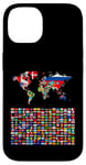 iPhone 14 238 Flags,World Flags,World map with flags. Case