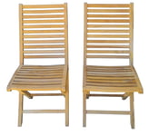 Lot De 2 Chaises Pliantes Balea Teck Premium