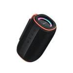 Nexus 15W Bluetooth Speaker w LED Ring Light, IPX6 Waterproof - Black