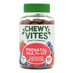 Chewy Vites Women's Prenatal Multivitamin 60 Gummy Vitamins | Vegan | 16 Essential Nutrients with Folic Acid, Iron and VIT D | Real Fruit Juice | Blueberry & Raspberry Flavour | Delicious Taste