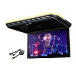 XTRONS 19.5“ HD Digital TFT 16:9 Screen Car Overhead Video Ultra-Thin Car Roof Mounted Player with Built-in HDMI/AV/USB Speakers and Colourful Aura Light (CM195HD+HDTV05)