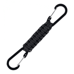 101 INC Karbinhakar med Paracord (Färg: Svart)