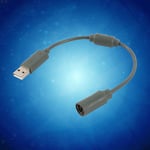 Wired Controller USB Breakaway Adapter Connection Cable Cord For XBOX360 Gray