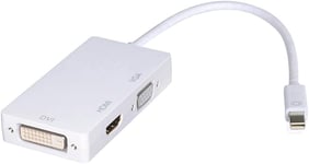 B57S 1080P Mini DisplayPort vers HDMI/DVI/VGA 3 en 1 Adaptateur Convertisseur - Mini DP mâle vers HDMI, DVI, VGA femelle - Convertisseur vidéo HD pour ordinateur portable, PC.[V566]